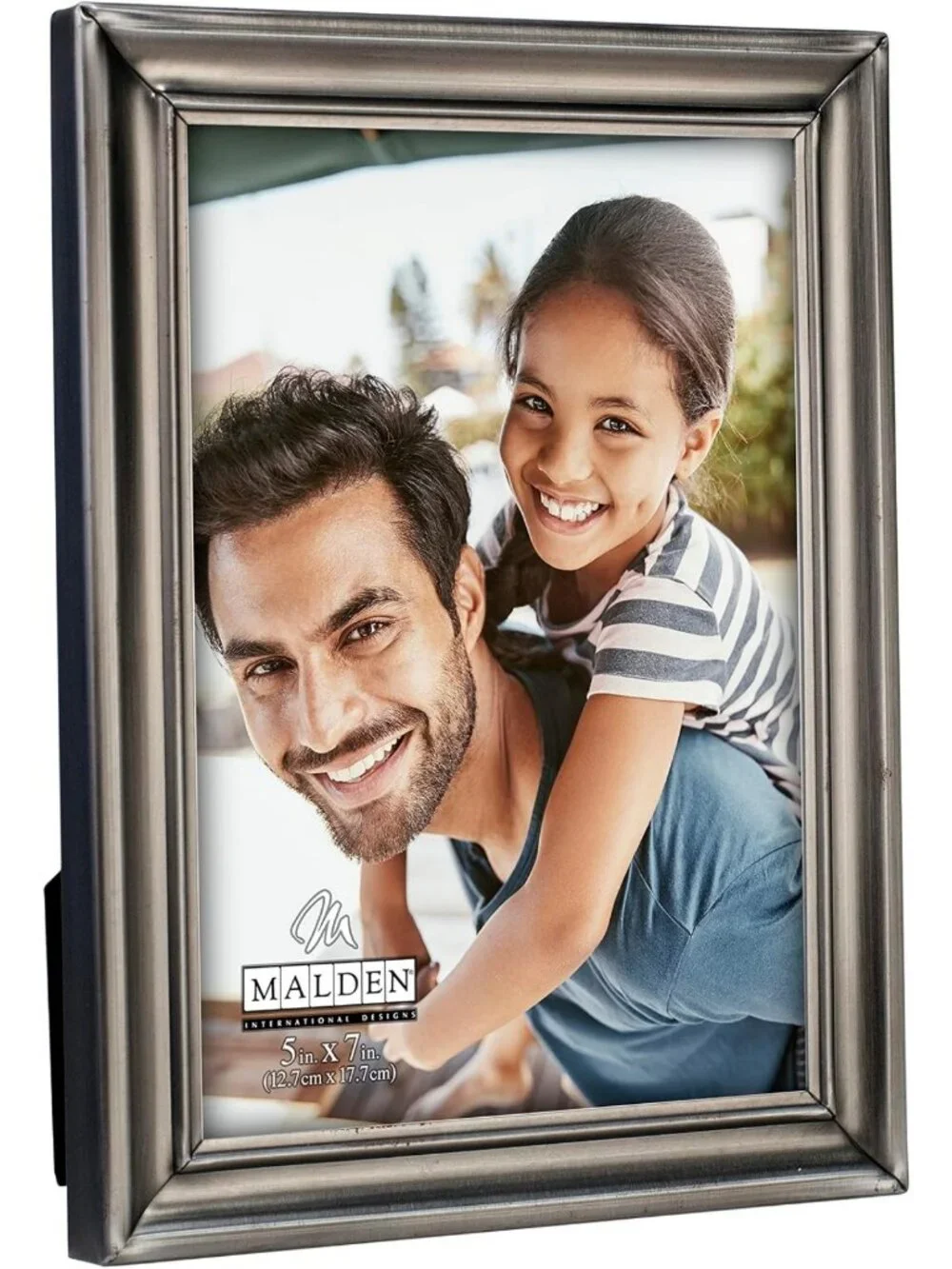 Elegant Pewter Metal Picture Frame, 5x7, Silver Finish, Stylish Home Decor